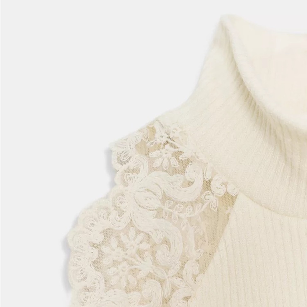 ZARA LACE RIB TOP - Picture 9 of 11